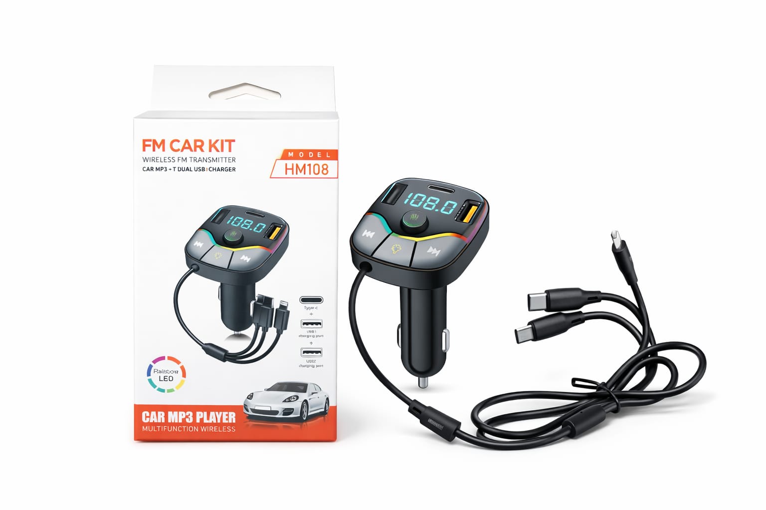 FM Transmitter Auto Kit mit Bluetooth & USB Ladefunktion